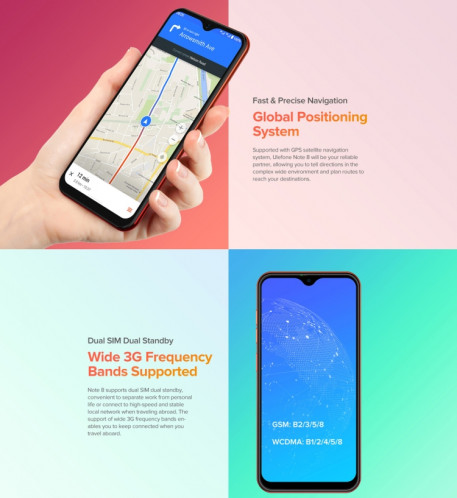 [Entrepôt HK] Ulefone Note 8, 2 Go + 16 Go, Deux caméras arrière, identification de visage, 5,5 pouces Android 10,0 GO MKT6580 Quad-core jusqu'à 1,3 GHz, réseau: 3G, double SIM (vert) SU494G1210-017